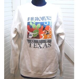 Vintage Texas Sweatshirt Men's Large Stedman‎ "Texas Our Texas"